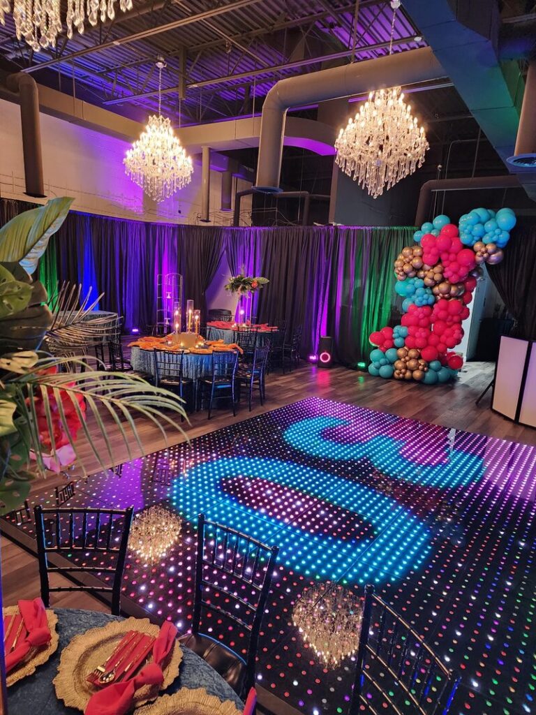 Birthday Party Event Venue with LED Dance Floor